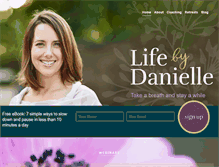 Tablet Screenshot of lifebydanielle.com
